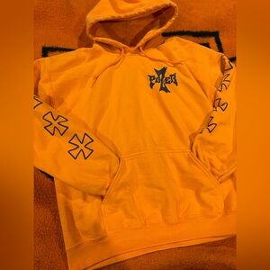 Bright Orange Pozer Magazine Chopper Hoodie